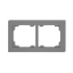 DECO Ramka uniwersalna podwójna szary mat 27DR-2
