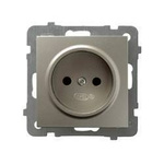 AS Gniazdo pojedyncze bez uziemienia satyna light GP-1G/m/45