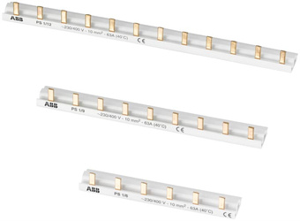 ABB Szyna łączeniowa 1-fazowa 60 aparatów długość: 1050mm przekrój: 16 mm² PS1/60/16