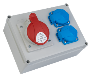 SEZ Rozdzielnica przenośna z uchwytem ROSP 1631 D, 1*16A/5P + 2*230V 16A IP54