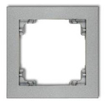 DECO Ramka uniwersalna pojedyncza srebrny metalik 7DR-1