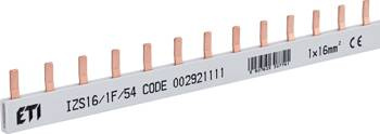 ETI Szyna izolowana zbiorcza sztyftowa 1-fazowa 54-modułów, 16mm² 100A; długość: 1000mm; IZS16/1F/54 002921111