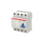 ABB Wyłącznik różnicowo-prądowy serii STANDARD F204-AC-80/0,3; 4-polowy; typ AC; I=80A; In= 300mA 2CSF204001R3800