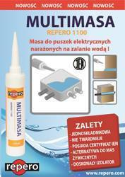 REPERO Masa uszczelniająca odporna na wodę i wilgoć MULTIMASA 1100; kartusz poj. 310ml