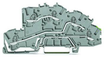 WAGO Piętrowa złączka instalacyjna 4 mm² L/L/PE Push-in CAGE CLAMP® 2,50 mm² szara