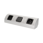 ORNO Gniazdo meblowe z wyłącznikiem 2x250V 16A IP20 aluminium tworzywo OR-AE-1304 OR-AE-1304