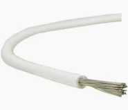Przewód w izolacji silikonowej, bezhalogenowy SiF 1x0,5 mm² biały, 300/500V temp. pracy: -60°C - +180°C