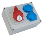 SEZ Rozdzielnica przenośna z uchwytem ROSP 1631 D, 1*16A/5P + 2*230V 16A IP54