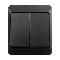 HERMES Łącznik hermetyczny świecznikowy 10A IP44 czarny 0332-09