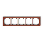 DECO Ramka uniwersalna pięciokrotna brązowy metalik 9DR-5