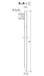 AN-KOM Uziom teowy L=2000mm AN-53F/OG/