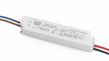 MEAN WELL Zasilacz stałonapięcowy LPH-18W-24V DC; Uwe: 180-264V AC; Uwy: 24V; Iwy: 0-0,75A; moc :18W; IP67