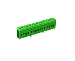 MOREK Listwa zaciskowa uziemiająca PE12H 12-polowa 12x16 mm²  zielona; MAD1012G15