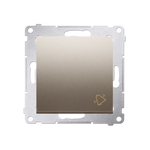 Przycisk „dzwonek” (moduł) 10AX, 250V~, szybkozłącza; złoty mat