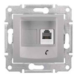 Schneider Sedna Gniazdo telefoniczne pojedyncze ALUMINIUM SDN4101160