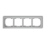 DECO Ramka uniwersalna poczwórna srebrny metalik 7DR-4